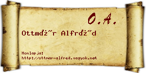 Ottmár Alfréd névjegykártya